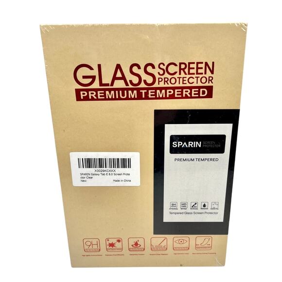 Sparin Glass Screen Protector Premium Tempered Galaxy Tablet 8.0 Screen Clear - Picture 1 of 10